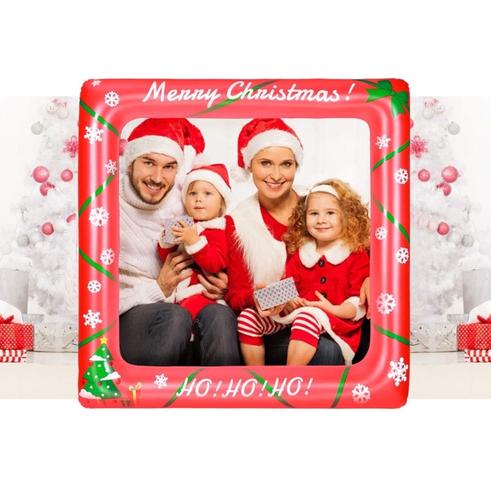 Christmas Inflatable Frame Photo Booth Props Blow Up Party Props Party Selfie